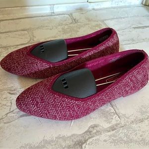 SKETCHERS • Cleo - Heathered Knit Skimmer Flats, Size 6